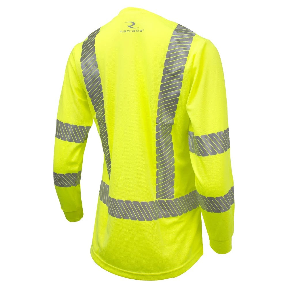 Women’s ANSI Class 3 Hi-Vis Long Sleeve Safety Shirt with Moisture Wicking Mesh & Reflective Tape