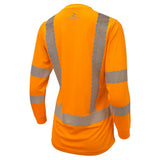Women’s ANSI Class 3 Hi-Vis Long Sleeve Safety Shirt with Moisture Wicking Mesh & Reflective Tape