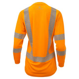 Women’s ANSI Class 3 Hi-Vis Long Sleeve Safety Shirt with Moisture Wicking Mesh & Reflective Tape