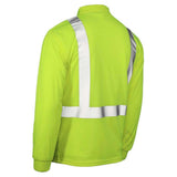 ANSI Class 2 Hi-Vis Long Sleeve Safety Polo Shirt with Moisture Wicking Mesh & Reflective Tape