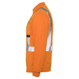 ANSI Class 2 Hi-Vis Long Sleeve Safety Polo Shirt with Moisture Wicking Mesh & Reflective Tape