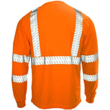 ANSI Class 3 Hi-Vis UV Protection Long Sleeve Safety Shirt with Segmented Reflective Tape & Moisture Wicking Mesh