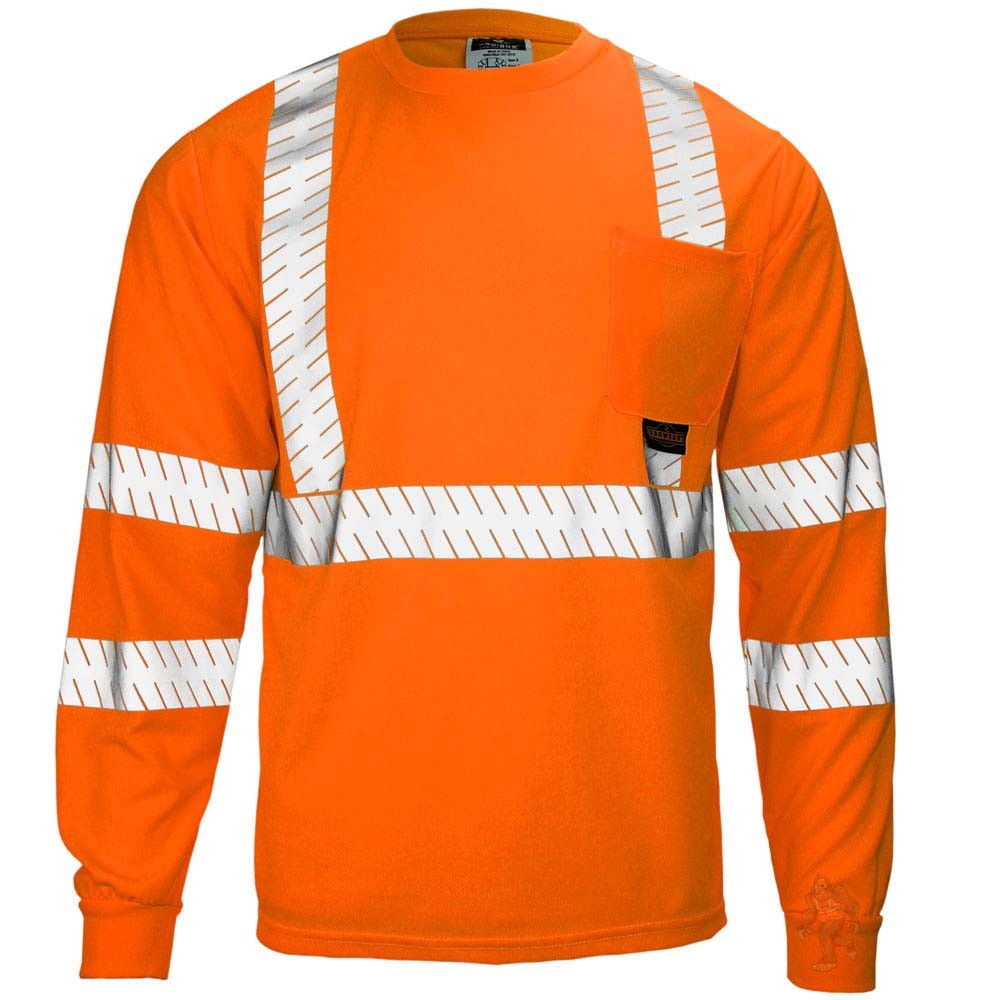 ANSI Class 3 Hi-Vis UV Protection Long Sleeve Safety Shirt with Segmented Reflective Tape & Moisture Wicking Mesh