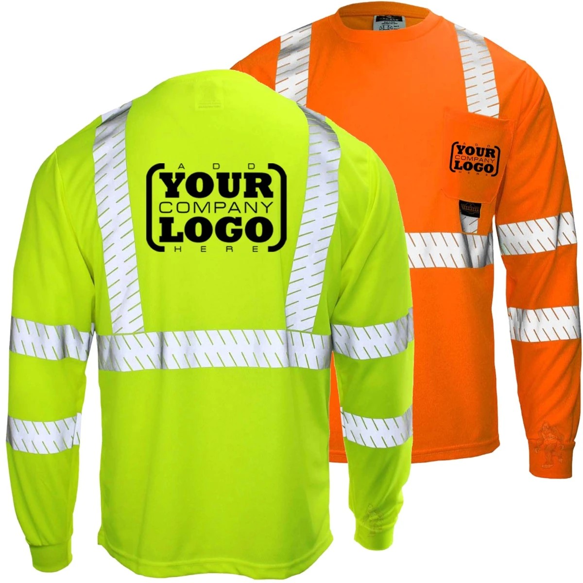 ANSI Class 3 Hi-Vis UV Protection Long Sleeve Safety Shirt with Segmented Reflective Tape & Moisture Wicking Mesh