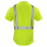 ANSI Class 2 Hi-Vis Short Sleeve Cooling Safety Shirt with Segmented Reflective Tape & Moisture Wicking Fabric