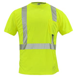 ANSI Class 2 Hi-Vis Short Sleeve Cooling Safety Shirt with Segmented Reflective Tape & Moisture Wicking Fabric