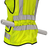 Women’s ANSI Class 2 Heavy Duty Surveyor Safety Vest with Zipper Closure & Reflective Stripes – Hi Vis Utility Work Vest for Construction, Traffic Control & Surveying