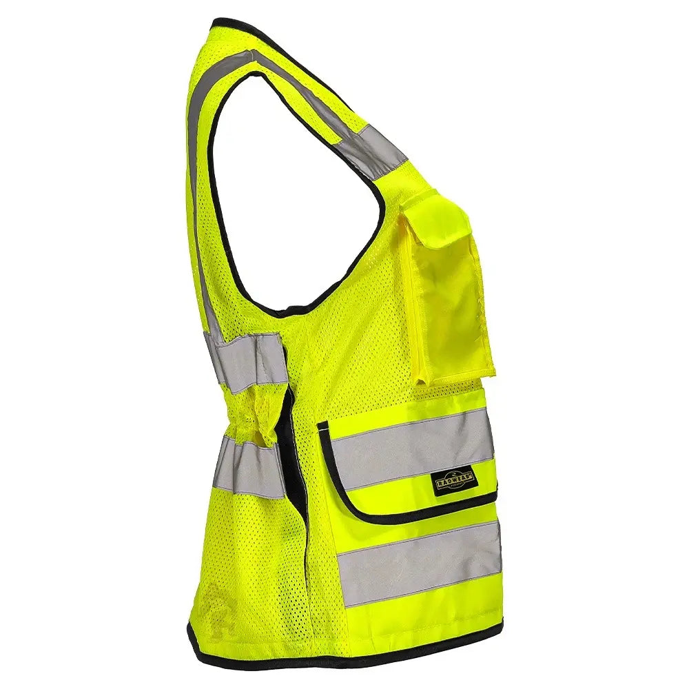 Women’s ANSI Class 2 Heavy Duty Surveyor Safety Vest with Zipper Closure & Reflective Stripes – Hi Vis Utility Work Vest for Construction, Traffic Control & Surveying