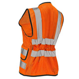 Women’s ANSI Class 2 Heavy Duty Surveyor Safety Vest with Zipper Closure & Reflective Stripes – Hi Vis Utility Work Vest for Construction, Traffic Control & Surveying