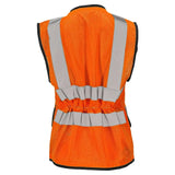 Women’s ANSI Class 2 Heavy Duty Surveyor Safety Vest with Zipper Closure & Reflective Stripes – Hi Vis Utility Work Vest for Construction, Traffic Control & Surveying