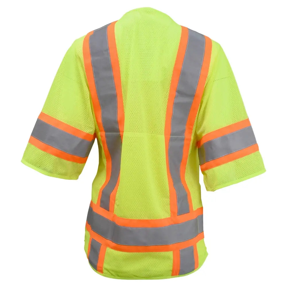 Women’s ANSI Class 3 High Visibility Surveyor Safety Vest with Zipper Closure & Reflective Stripes – Hi Vis Work Vest for Construction, Roadwork & Utility Crews