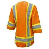 Women’s ANSI Class 3 High Visibility Surveyor Safety Vest with Zipper Closure & Reflective Stripes – Hi Vis Work Vest for Construction, Roadwork & Utility Crews