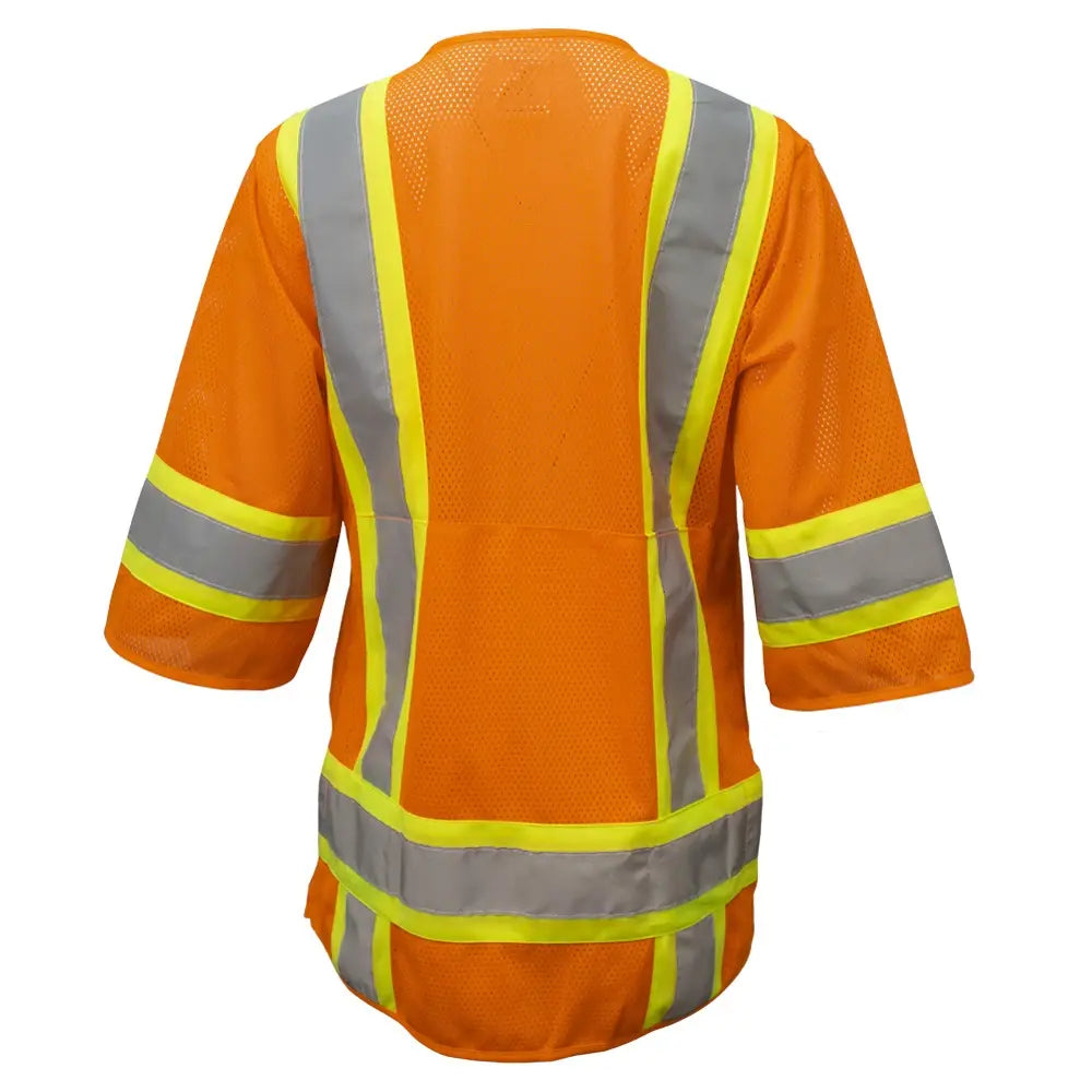 Women’s ANSI Class 3 High Visibility Surveyor Safety Vest with Zipper Closure & Reflective Stripes – Hi Vis Work Vest for Construction, Roadwork & Utility Crews