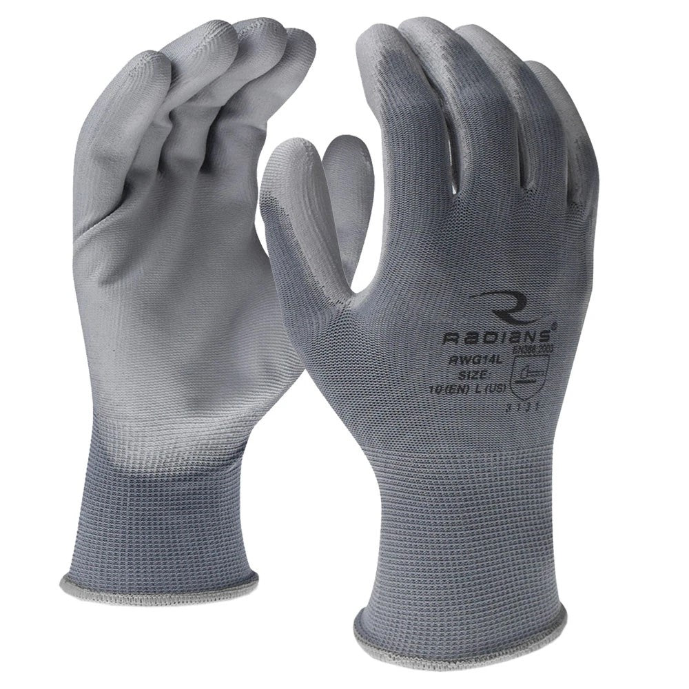 PU Palm Coated Work Gloves with Seamless Knit Shell, Enhanced Grip & Abrasion Resistant Protection