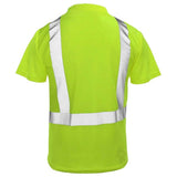ANSI Class 2 Hi-Vis Short Sleeve Safety Polo Shirt with Moisture Wicking Fabric & Reflective Tape