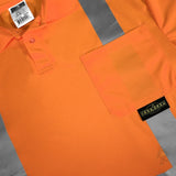 ANSI Class 2 Hi-Vis Long Sleeve Safety Polo Shirt with Moisture Wicking Mesh & Reflective Tape