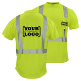 ANSI Class 2 Hi-Vis Short Sleeve Cooling Safety Shirt with Segmented Reflective Tape & Moisture Wicking Fabric