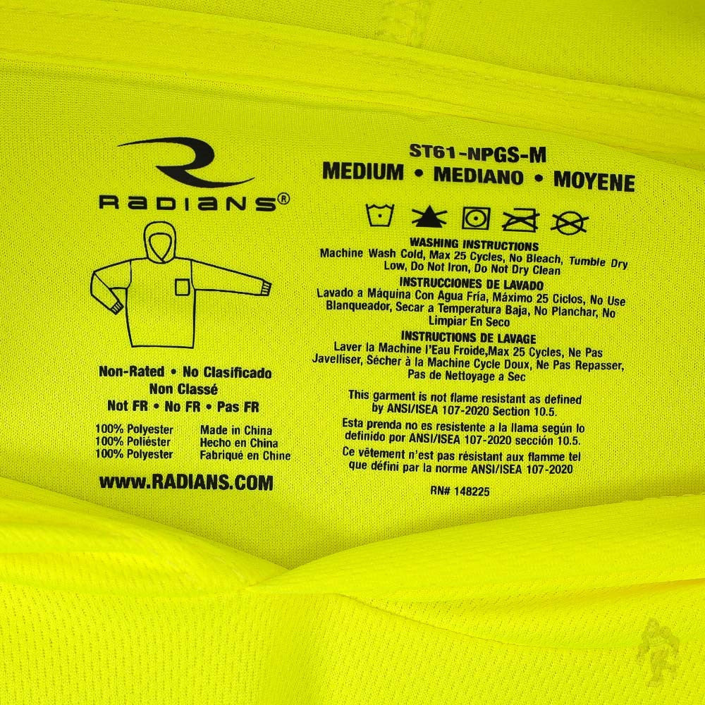Hi-Vis Hooded Long Sleeve Work Shirt with UPF 50 Sun Protection & Moisture Wicking Mesh Fabric