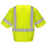Class 3 Hi-Vis Mesh Safety Vest with Zipper Closure, Reflective Tape & Multi-Pocket Design, ANSI Type R Compliant, Lime/Orange, S-5XL
